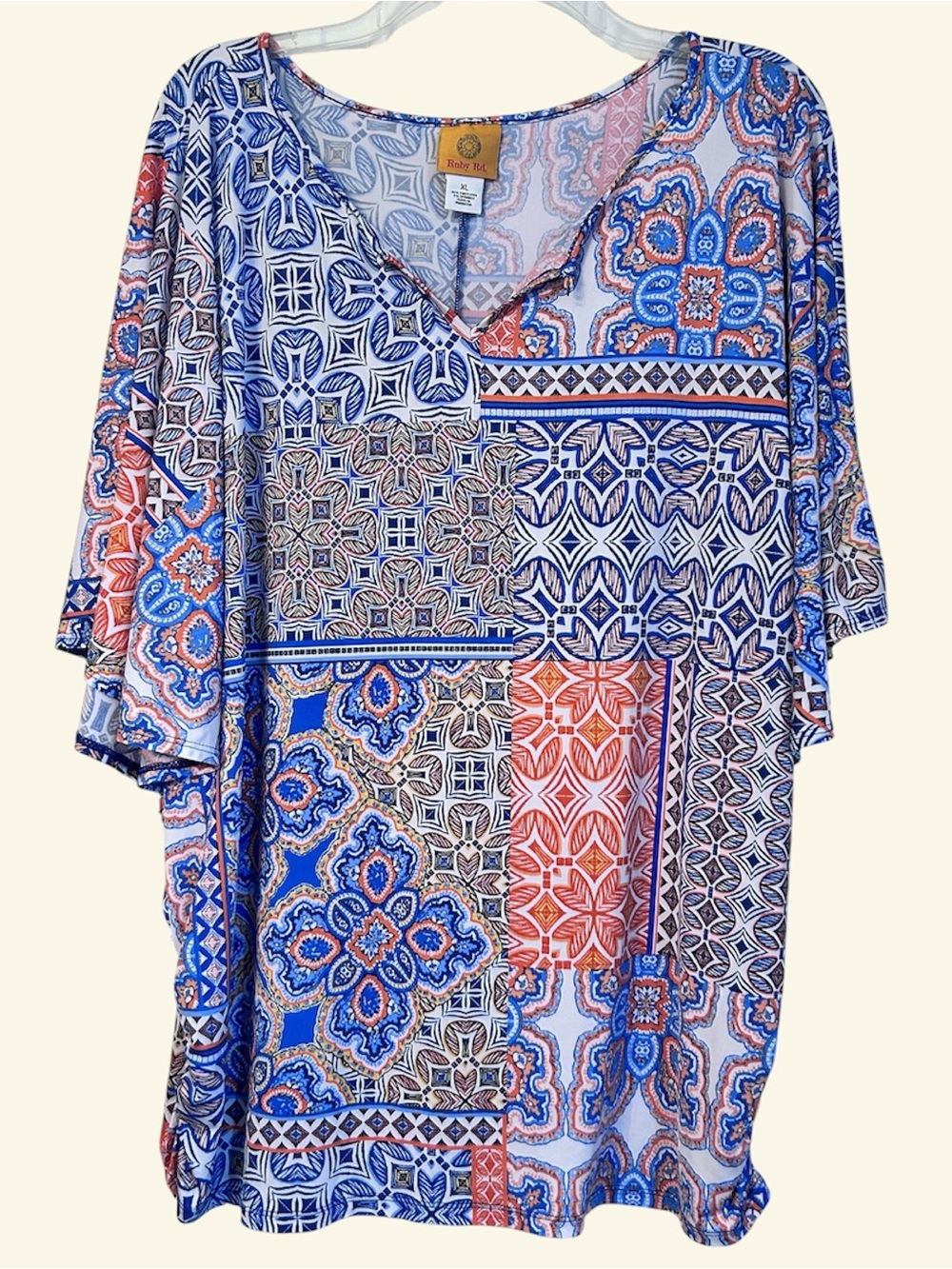 Ruby Rd batwing sleeve top, size XL